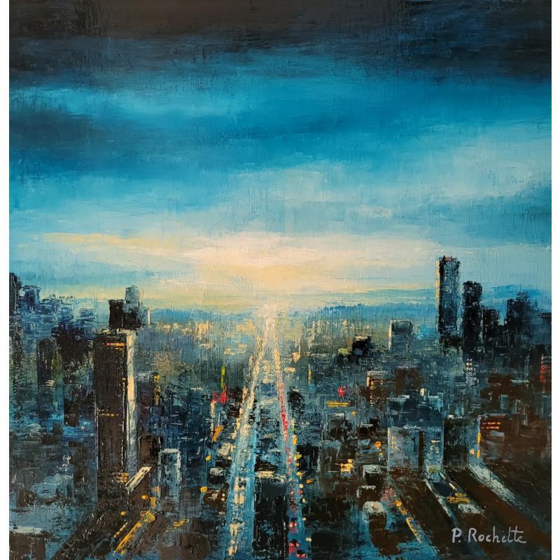 Painting Entre ciel et terre  by Rochette Patrice | Painting Figurative Urban Oil