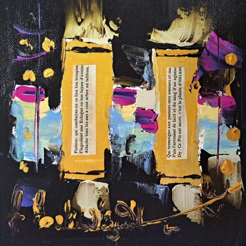 Painting L'amour courtois bleu by Bastide d´Izard Armelle | Painting Abstract