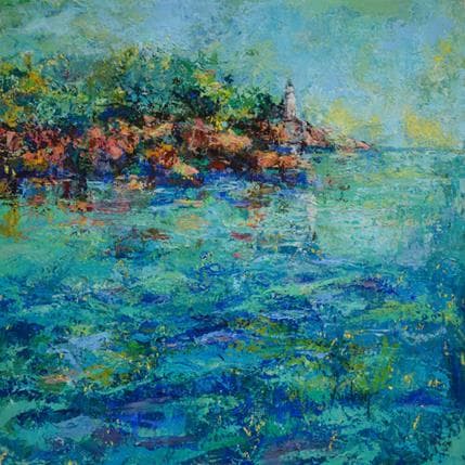 Painting La balise du phare by Vaudron | Painting Figurative Landscapes