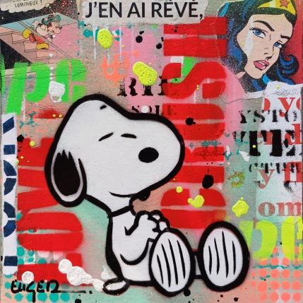 Gemälde REVE von Euger Philippe | Gemälde Pop-Art Acryl, Collage Pop-Ikonen