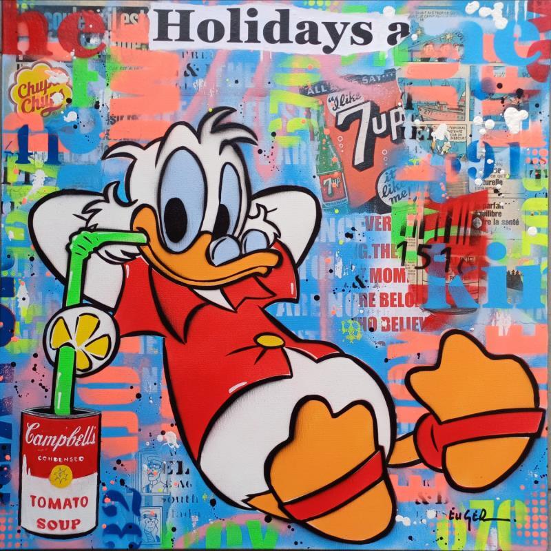Painting HOLIDAYS by Euger Philippe | Painting Pop-art Pop icons Acrylic Gluing