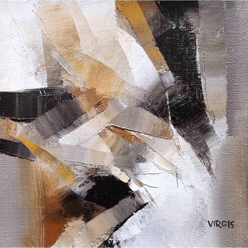 Peinture Among the shadows par Virgis | Tableau Abstrait Minimaliste Huile