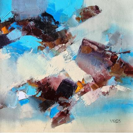Peinture On the right track par Virgis | Tableau Abstrait Huile Minimaliste