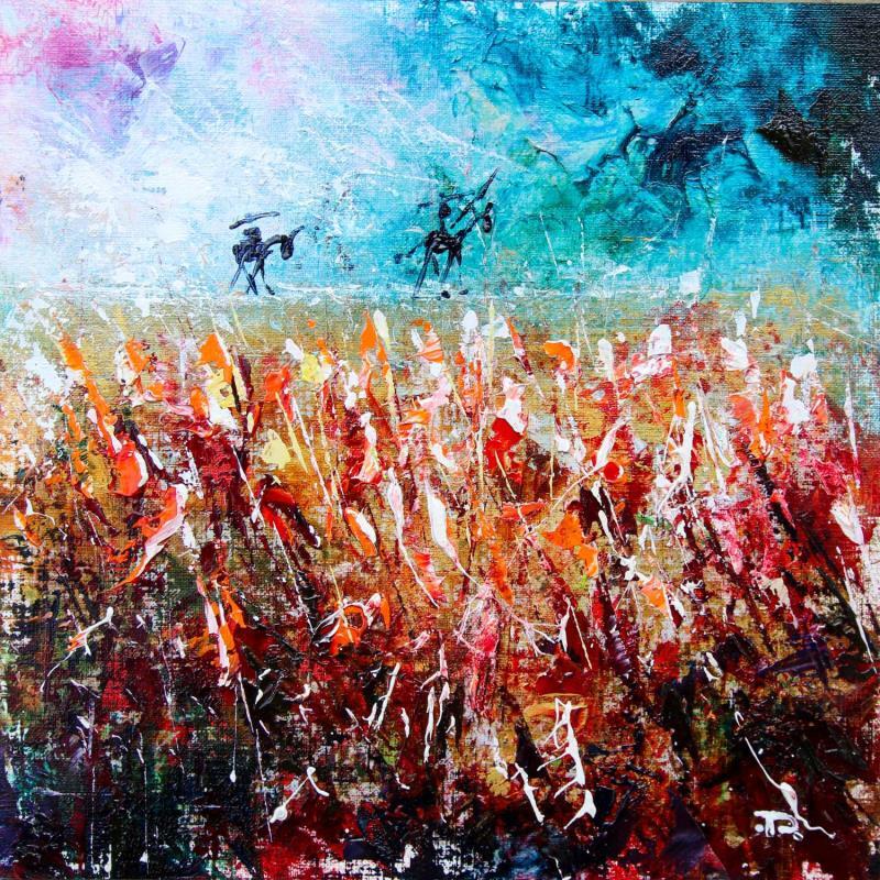 Painting Don Quichotte sur la ligne by Reymond Pierre | Painting Figurative Landscapes Oil