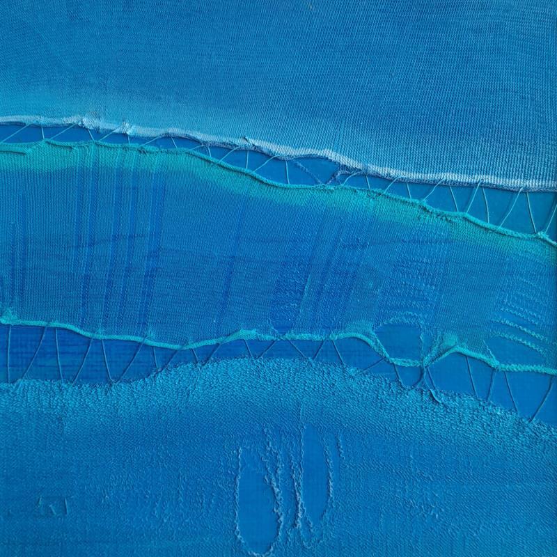 Peinture Marine #5 par Settimia Taroux | Tableau Abstrait Minimaliste Acrylique Textile