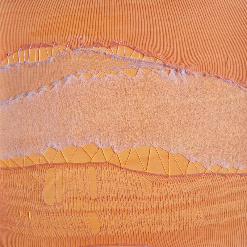 Peinture Crépuscule  #4 par Settimia Taroux | Tableau Abstrait Acrylique Textile