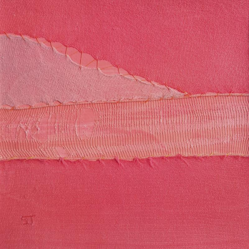 Peinture Rivage #3 par Settimia Taroux | Tableau Abstrait Minimaliste Acrylique Textile