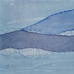 Peinture Rivage #2 par Settimia Taroux | Tableau Abstrait Acrylique, Textile minimaliste