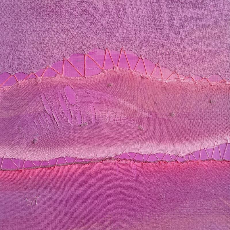 Peinture Rivage #4 par Settimia Taroux | Tableau Abstrait Acrylique Textile