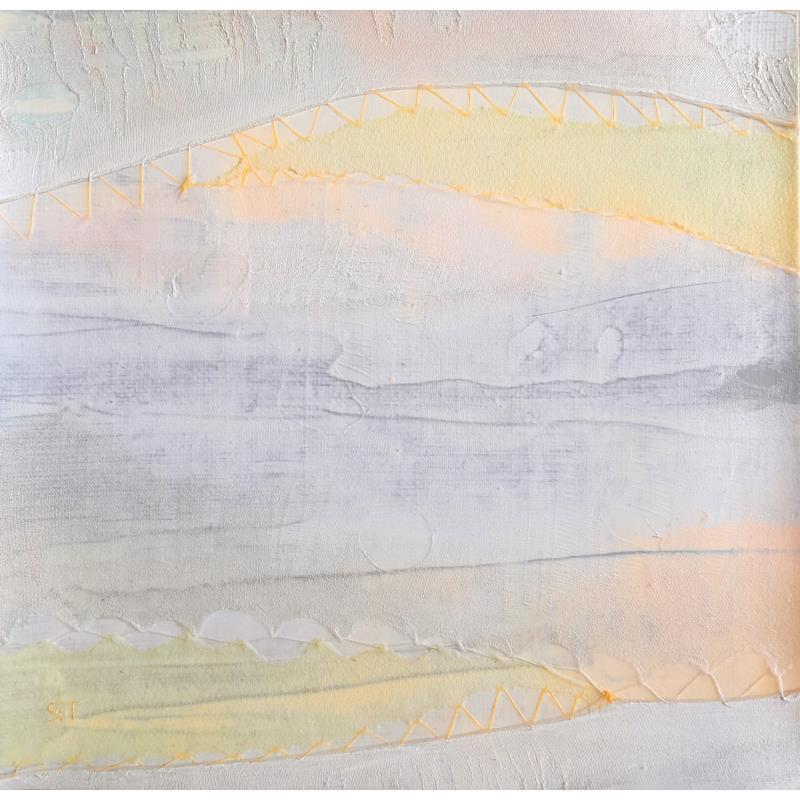 Peinture Ether #6 par Settimia Taroux | Tableau Abstrait Minimaliste Acrylique Textile