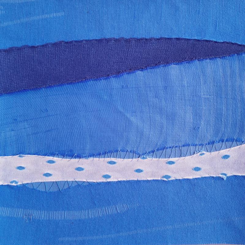 Peinture Marine # 3 par Settimia Taroux | Tableau Abstrait Paysages Minimaliste Acrylique Textile