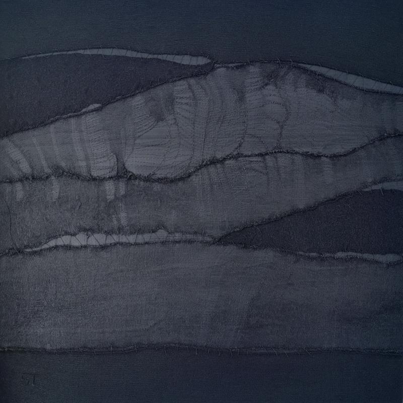 Gemälde Nocturne # 1 von Settimia Taroux | Gemälde Abstrakt Landschaften Acryl Textil