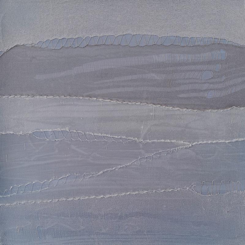 Peinture Contrée # 4 par Settimia Taroux | Tableau Abstrait Paysages Acrylique Textile