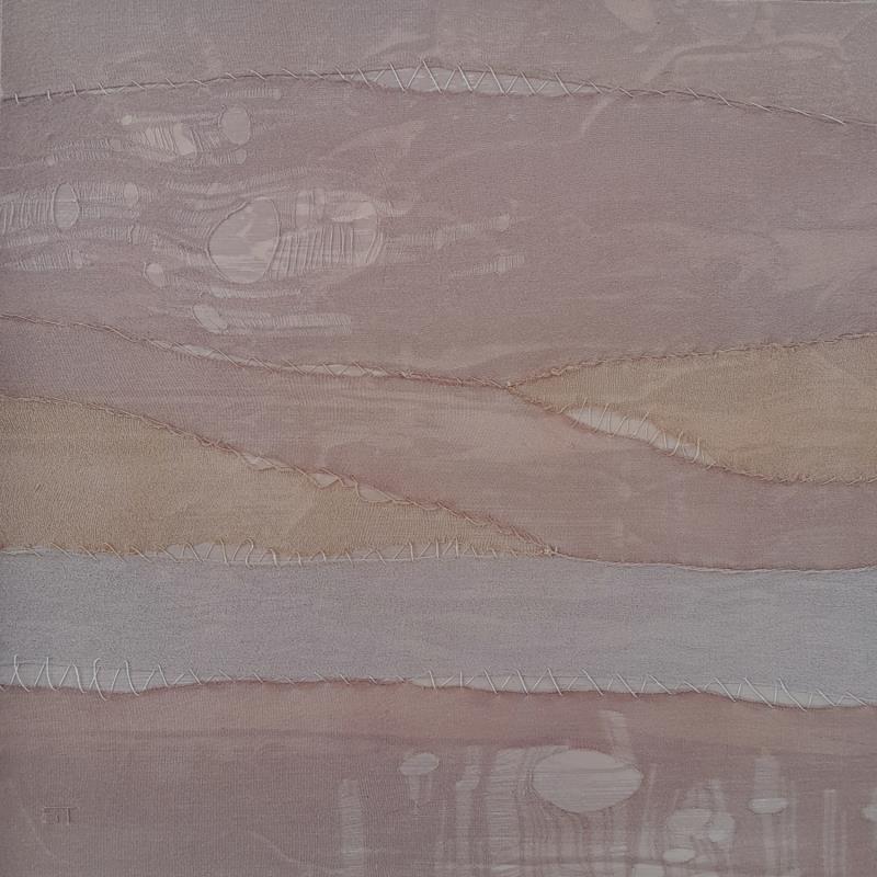 Peinture Contrée # 6 par Settimia Taroux | Tableau Abstrait Paysages Acrylique Textile