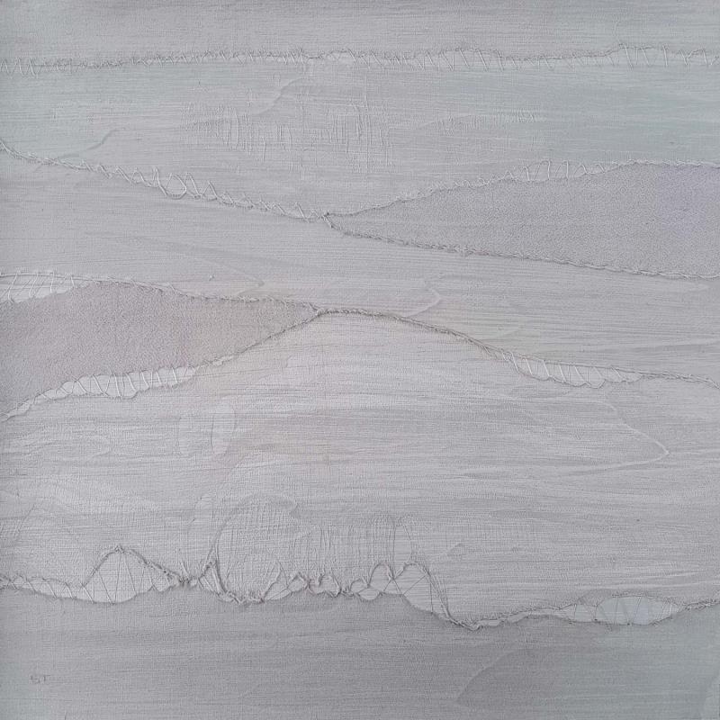 Gemälde Contrée #  3 von Settimia Taroux | Gemälde Abstrakt Landschaften Acryl Textil