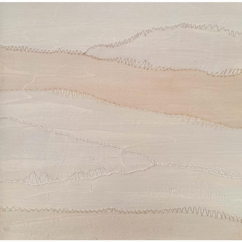 Peinture Contrée # 1 par Settimia Taroux | Tableau Abstrait Paysages Acrylique Textile