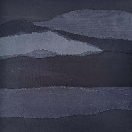 Peinture Nocturne # 2 par Settimia Taroux | Tableau Abstrait Acrylique, Textile Paysages
