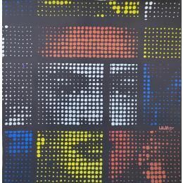 Painting Frida mondrian 36 by Wawapod | Painting Pop-art Acrylic, Posca Pop icons