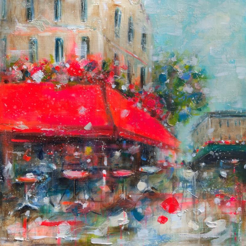 Painting L’été indien by Solveiga | Painting Figurative Landscapes Life style Architecture Acrylic