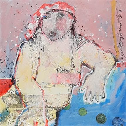 Gemälde Un Niou treball von Boix Bernardini Empar | Gemälde Art brut Acryl Alltagsszenen