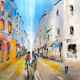 Painting Jour de Ville by Raffin Christian | Painting Figurative Oil Urban