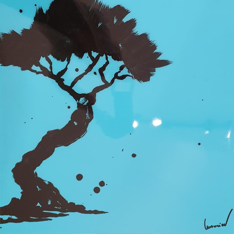 Painting L'instant du bleu by Lemonnier  | Painting Subject matter Landscapes Acrylic Resin