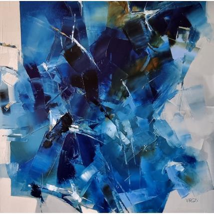 Painting Rain needles by Virgis | Painting Abstract Oil Minimalist