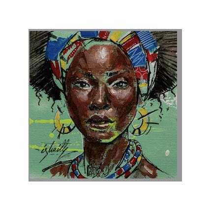 Painting Victoria by Istraille | Painting Figurative Acrylic Portrait