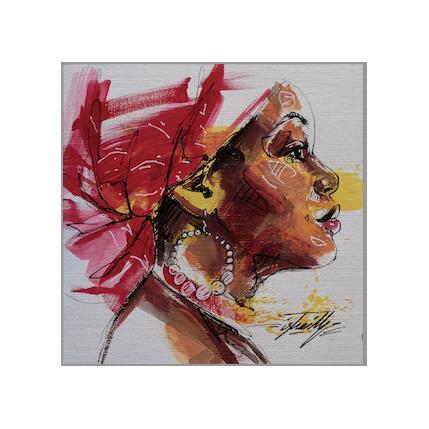 Painting Tiana by Istraille | Painting Figurative Acrylic Portrait