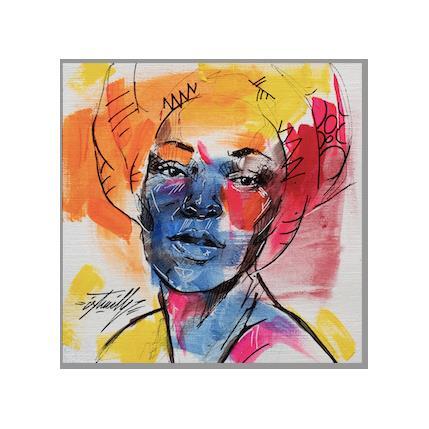 Painting Nere by Istraille | Painting Figurative Acrylic Portrait