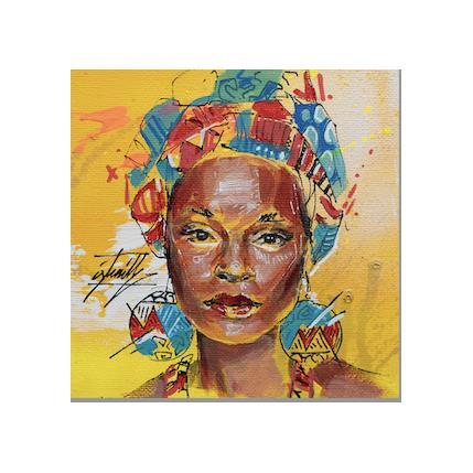 Painting Rosa by Istraille | Painting Figurative Acrylic Portrait