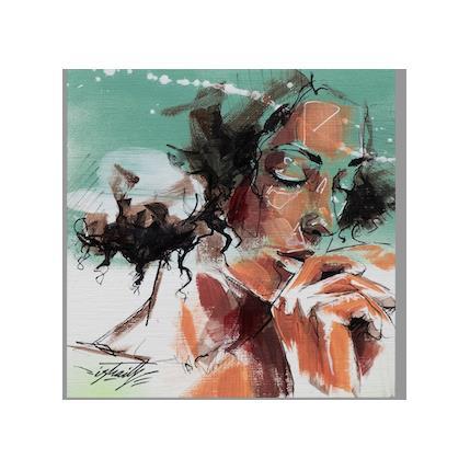 Painting Sali by Istraille | Painting Figurative Acrylic Portrait