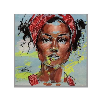 Painting Mirna by Istraille | Painting Figurative Acrylic Pop icons, Portrait