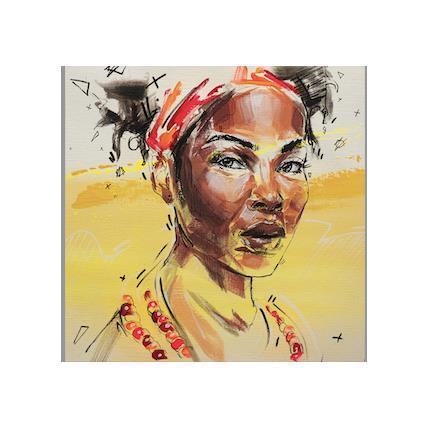 Painting Mika by Istraille | Painting Figurative Acrylic Portrait