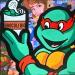 Painting Tortue Ninja Bio by Kalo | Painting Pop-art Pop icons Graffiti Gluing Posca