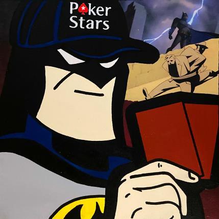 Painting Batman Poker Star by Kalo | Painting Pop-art Acrylic, Gluing, Graffiti, Posca Pop icons