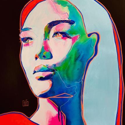 Peinture Conversations Silencieuses : Imajine par Coco | Tableau Figuratif Acrylique Portraits