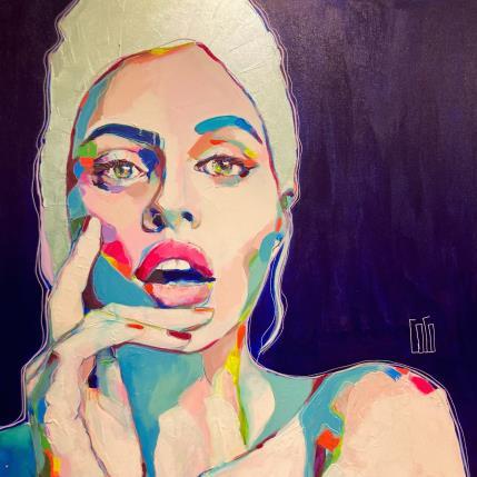 Painting Conversations Silencieuses : Troublefête by Coco | Painting Figurative Acrylic Portrait