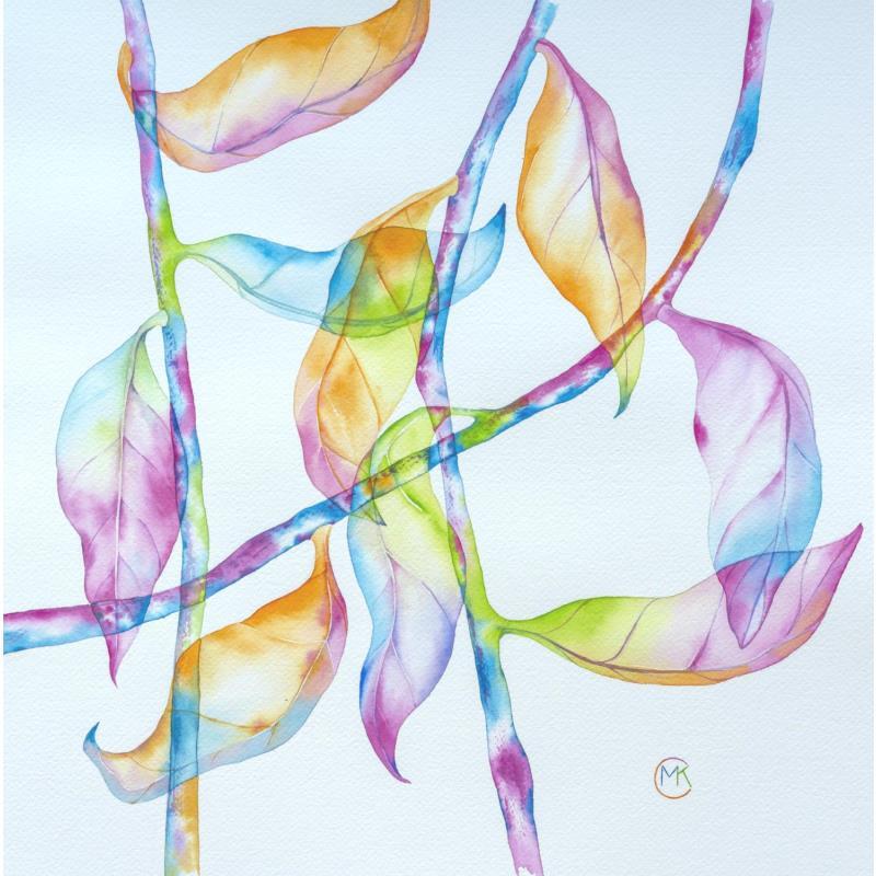 Gemälde La finesse von Kuprina Carle Maria | Gemälde Figurativ Natur Minimalistisch Aquarell