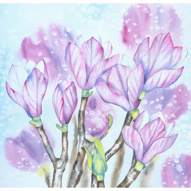 Peinture Symbole de force par Kuprina Carle Maria | Tableau Figuratif Nature Aquarelle