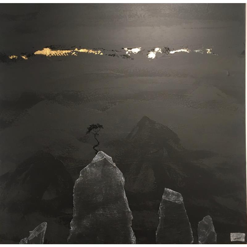 Peinture Pilier Nord par Lemonnier  | Tableau Matiérisme Paysages Acrylique Zinc