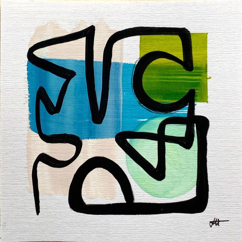 Peinture Californie par Elliot Clara | Tableau Abstrait Marine Acrylique Encre