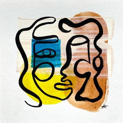 Painting Aurélie by Elliot Clara | Painting Figurative Acrylic, Ink Pop icons, Portrait