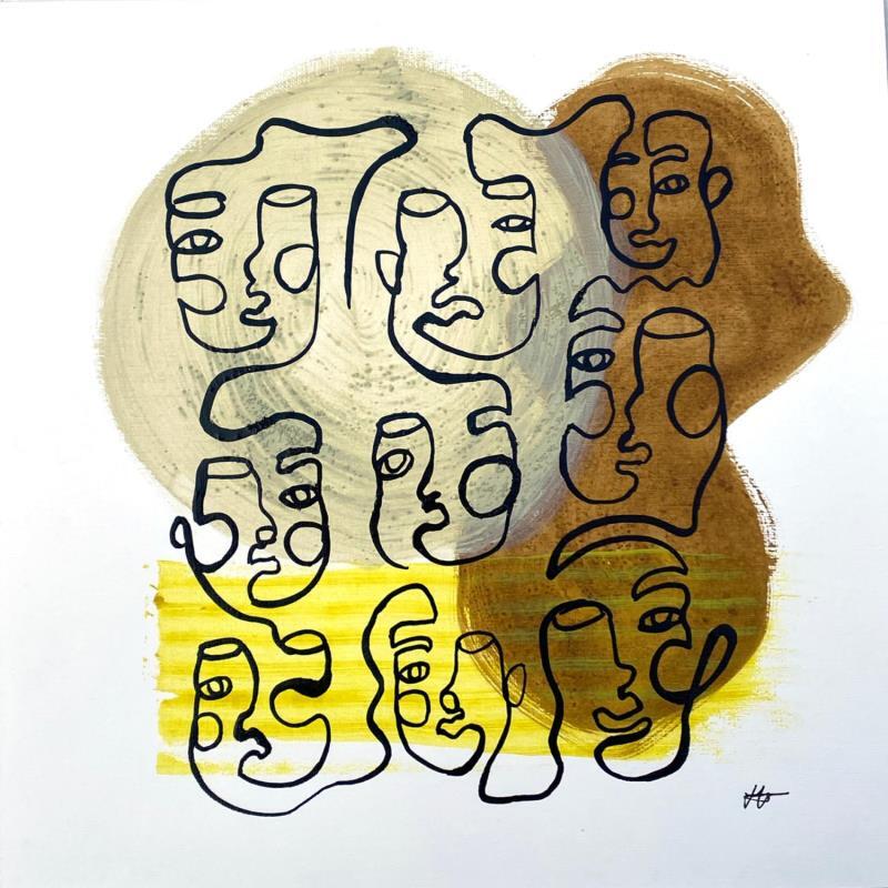 Painting La lignée  by Elliot Clara | Painting Figurative Life style Acrylic Ink