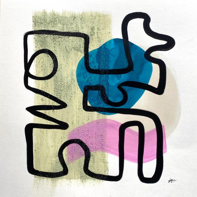 Painting Big puzzle  by Elliot Clara | Painting Abstract Minimalist Acrylic Ink