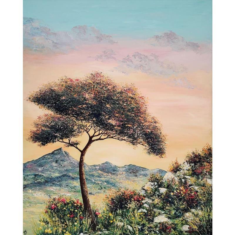 Peinture Le grand pin par Blandin Magali | Tableau Figuratif Huile Paysages