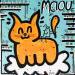 Painting Maou by Ralau | Painting Pop-art Animals Acrylic Posca