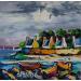Painting L'orage arrive by Cédanne | Painting Figurative Landscapes Marine Oil Acrylic