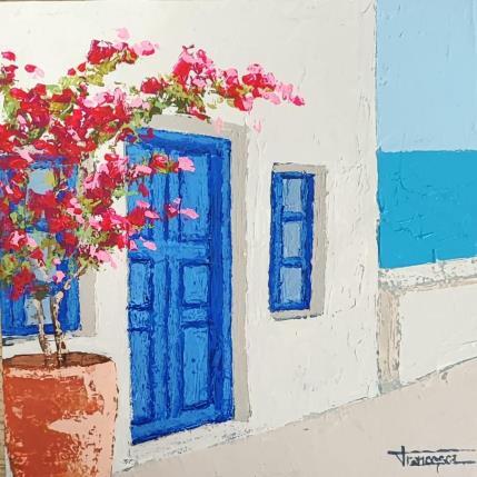 Painting BUGANVILLA by Escobar Francesca | Painting Figurative Acrylic, Wood Marine, Pop icons