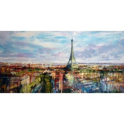 Peinture Un jour à Paris par Frédéric Thiery | Tableau Figuratif Acrylique Paysages, Urbain
